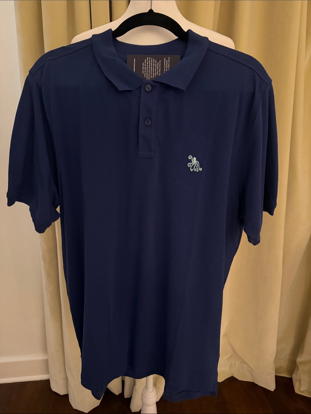 NWT - Tom & Teddy - Men's Classic Blue Polo Shirt - Size: XL